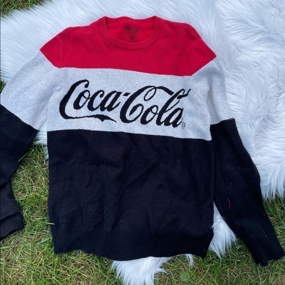 EUC Lucky Brand Coca-Cola sweater (retired)